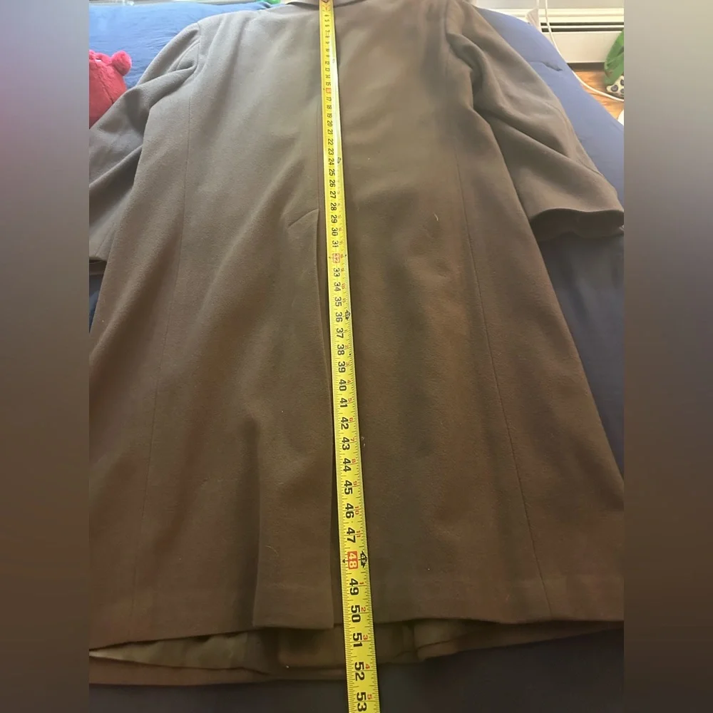 Dior Double-Breasted Long Trench Coat in Dark Brown